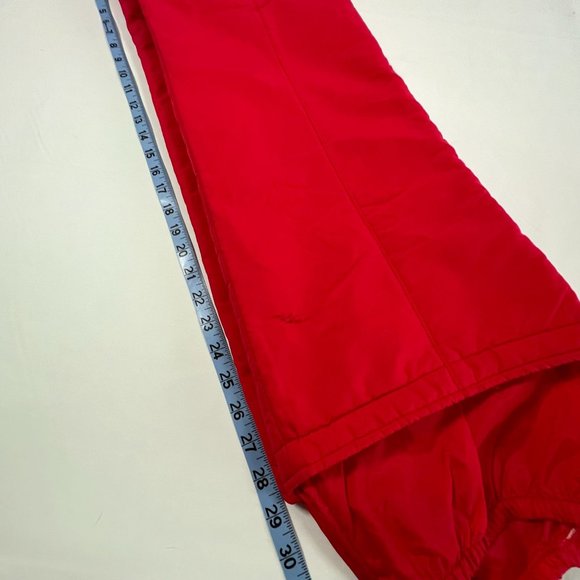 Vintage 80s‎ FERA Ski Bib Snow Suit Pants Stretch Red Apres Retro Mens ML 34R - Picture 15 of 16